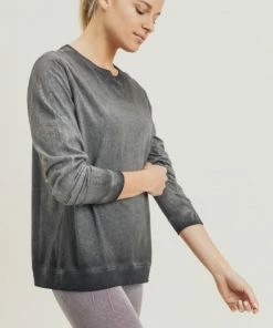 Mono B Mineral-Wash Essential Pullover Apparel