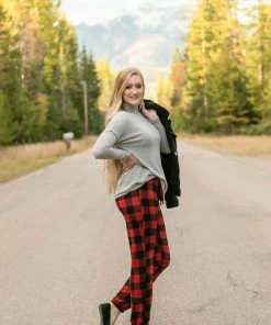 No Ship Drop Ship Winter In The Rockies Plaid Joggers