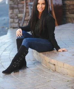 Boutique Simplified My Forever Black Sweater Henley 6 Boutique Simplified My Forever Black Sweater Henley