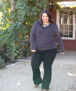 Boutique Simplified Holiday Glitz Long Sleeve Top