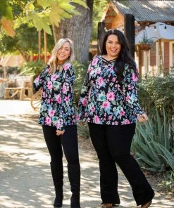 Boutique Simplified Botanical Goddess Criss Cross Top