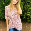 Boutique Simplified Perfectly Paisley Twist Top