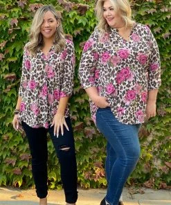 Boutique Simplified Peruvian Dreamin' 3/4 Sleeve Top