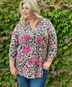 Boutique Simplified Peruvian Dreamin' 3/4 Sleeve Top