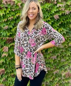 Boutique Simplified Peruvian Dreamin' 3/4 Sleeve Top