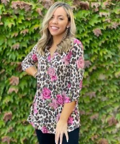 Boutique Simplified Peruvian Dreamin' 3/4 Sleeve Top