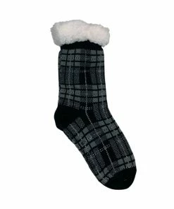 Boutique Simplified Plaid Fleece Lined Socks