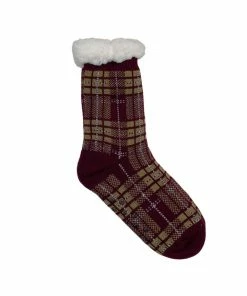 Boutique Simplified Plaid Fleece Lined Socks