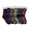 Boutique Simplified Plaid Fleece Lined Socks