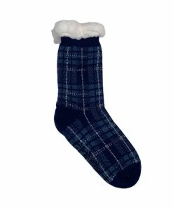 Boutique Simplified Plaid Fleece Lined Socks
