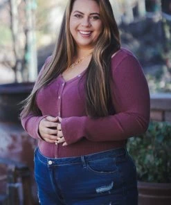 Boutique Simplified Plum Crazy Bodysuit