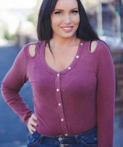 Boutique Simplified Plum Crazy Bodysuit