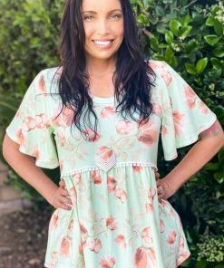 Boutique Simplified Pom Pom Joy Babydoll Tee