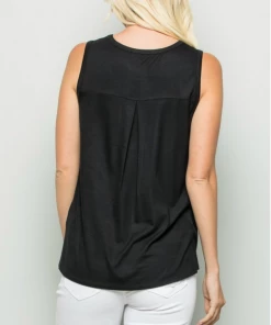 Boutique Simplified Beautiful Everyday Front Tie Tank