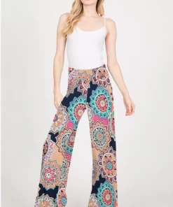 Boutique Simplified Medallion In Bloom Palazzo Pants 13 Boutique Simplified Medallion In Bloom Palazzo Pants