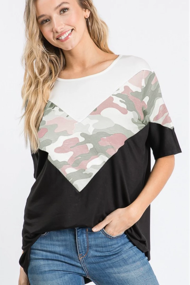 Boutique Simplified Girls Love To Play Camo Chevron Top 4 Boutique Simplified Girls Love To Play Camo Chevron Top