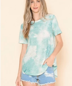 Boutique Simplified Summer Skies Eyelet Top 7 Boutique Simplified Summer Skies Eyelet Top