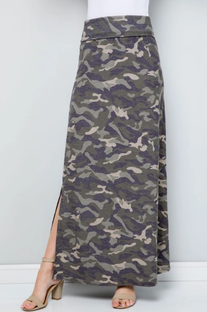 Boutique Simplified Camo Love Side Slit Maxi 5 Boutique Simplified Camo Love Side Slit Maxi