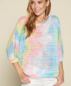 Boutique Simplified Pixie Dust Loose Knit Top