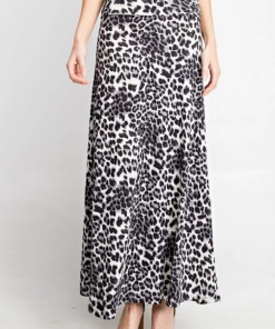 Boutique Simplified Snow Leopard Maxi Skirt 9 Boutique Simplified Snow Leopard Maxi Skirt