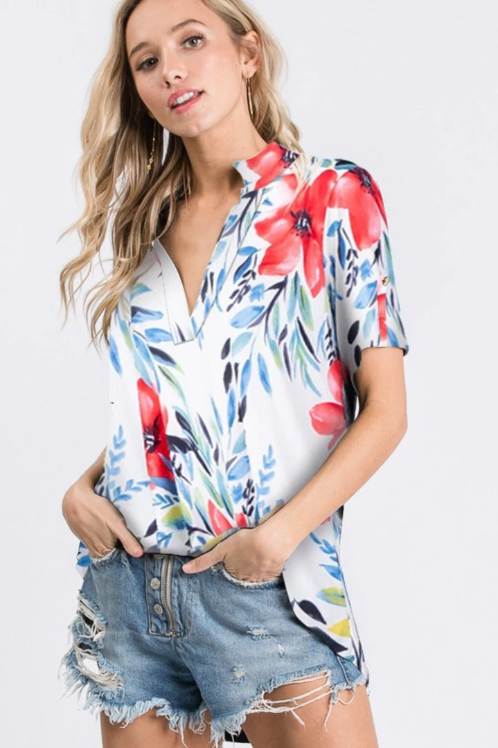 Boutique Simplified Paradise Dreams Mandarin Collar Top 8 Boutique Simplified Paradise Dreams Mandarin Collar Top