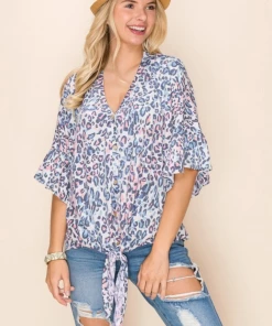 Boutique Simplified Springfree Bell Sleeve Top