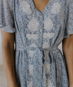 Apparel Roolee Blue Floral Summer Days Maxi Dress