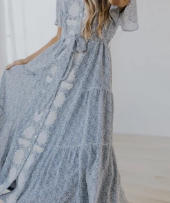 Apparel Roolee Blue Floral Summer Days Maxi Dress