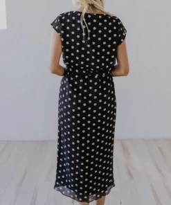 Roolee Michigan Avenue Black Floral Midi Dress 9 Roolee Michigan Avenue Black Floral Midi Dress