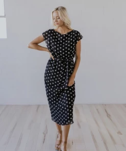 Roolee Michigan Avenue Black Floral Midi Dress 7 Roolee Michigan Avenue Black Floral Midi Dress