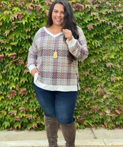 Boutique Simplified Sketched With Plaid Pullover 18 Boutique Simplified Sketched With Plaid Pullover
