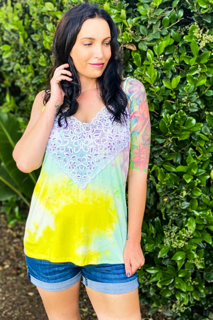 Boutique Simplified Summer Lovin' Wide Lace Tank 1 Boutique Simplified Summer Lovin' Wide Lace Tank