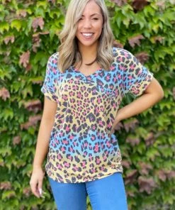 Boutique Simplified Sunset In The Rainforest Boyfriend Tee