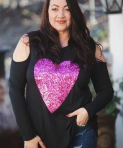 Boutique Simplified Tickled Pink Cold Shoulder