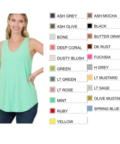 Zenana Apparel Take Me Back V-Neck Tank