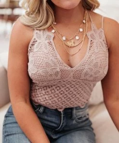 La Miel Wild And Free Crop Top In Rosewater Apparel