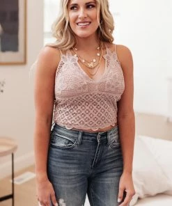 La Miel Wild And Free Crop Top In Rosewater Apparel