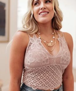 La Miel Wild And Free Crop Top In Rosewater Apparel