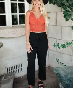 La Miel Wild And Free Crop Top In Rust