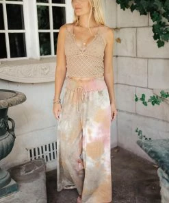 La Miel Apparel Wild And Free Crop Top In Taupe