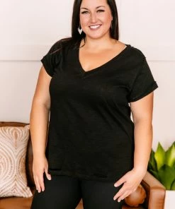 No Ship Drop Ship Apparel Holes In Your Story Top In Black