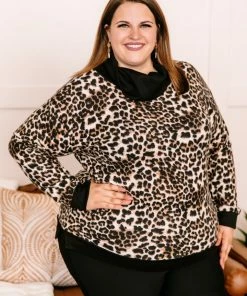 No Ship Drop Ship Credit Is Due Animal Print Top