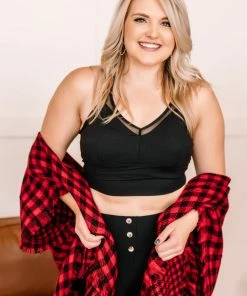 No Ship Drop Ship Double Down Black & Red Plaid Kimono