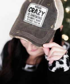 No Ship Drop Ship Apparel Your Crazy Is Showing, Hat