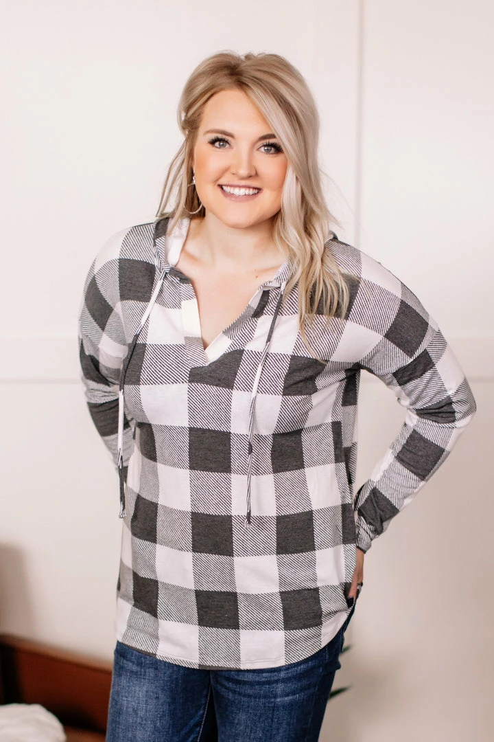 No Ship Drop Ship Weather The Storm Hooded Top In Charcoal + Ivory 2 No Ship Drop Ship Weather The Storm Hooded Top In Charcoal + Ivory