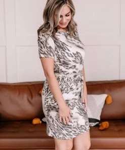 No Ship Drop Ship Journey On Dress In Zebra