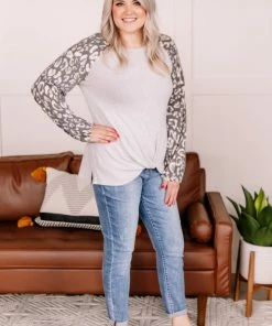 No Ship Drop Ship Apparel Tie Yourself In Leopard Knots Pullover