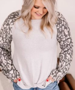 No Ship Drop Ship Apparel Tie Yourself In Leopard Knots Pullover