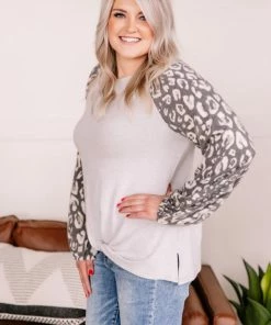 No Ship Drop Ship Apparel Tie Yourself In Leopard Knots Pullover