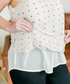 No Ship Drop Ship Stars In Your Eyes Cami In Stone